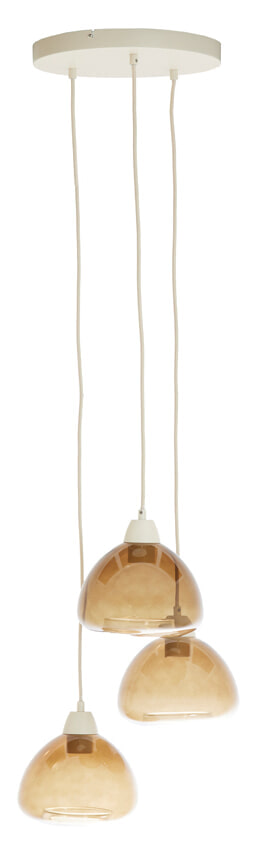Light & Living Hanglamp 'Bisho' 3-Lamps, kleur Bruin