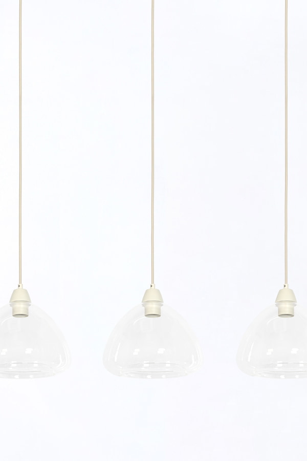 Light & Living Hanglamp 'Bisho' 3-lamps, kleur Crème