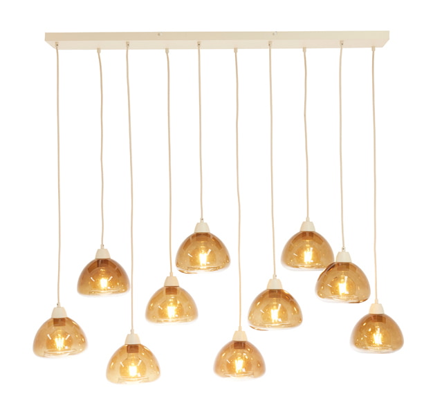 Light & Living Hanglamp 'Bisho' 10-Lamps, kleur Bruin
