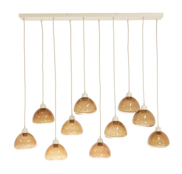 Light & Living Hanglamp Bisho 10-Lamps - Bruin