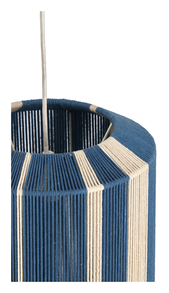 Light & Living Hanglamp 'Kozana' 30cm, kleur Blauw/Crème