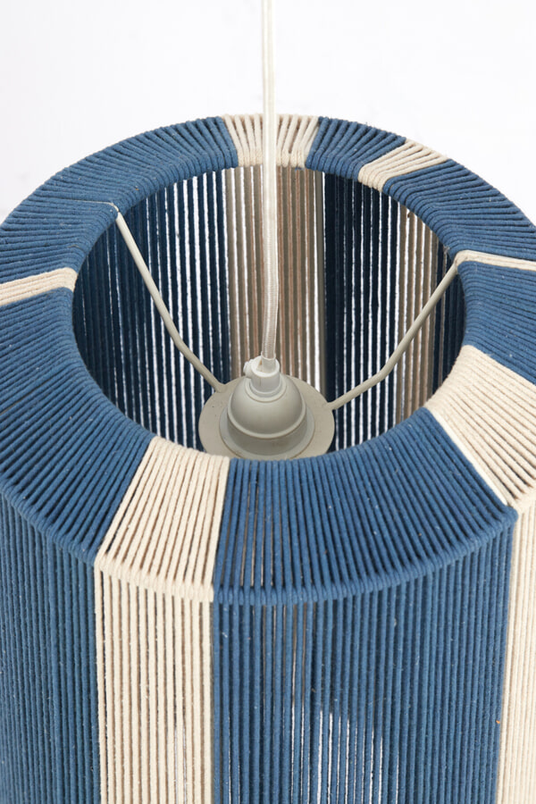 Light & Living Hanglamp 'Kozana' 30cm, kleur Blauw/Crème