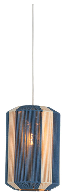 Light & Living Hanglamp 'Kozana' 30cm, kleur Blauw/Crème