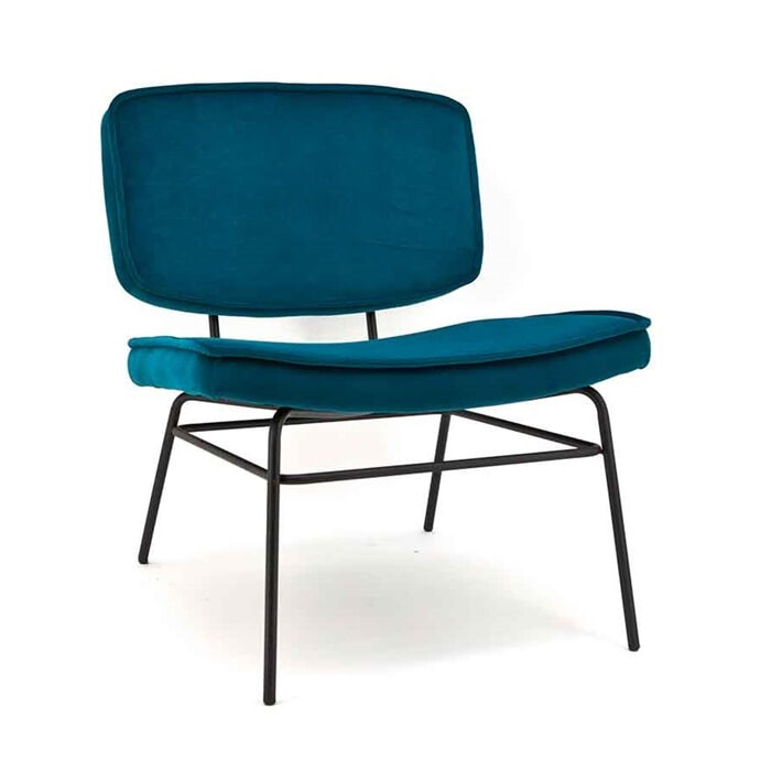 By boo fauteuil vice fluweel blauw 76 x 64 x 73 meubelmooi nl