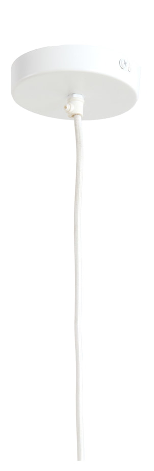 Light & Living Hanglamp 'Lonia' Papier Maché, 53cm, kleur Crème/Antiek Brons