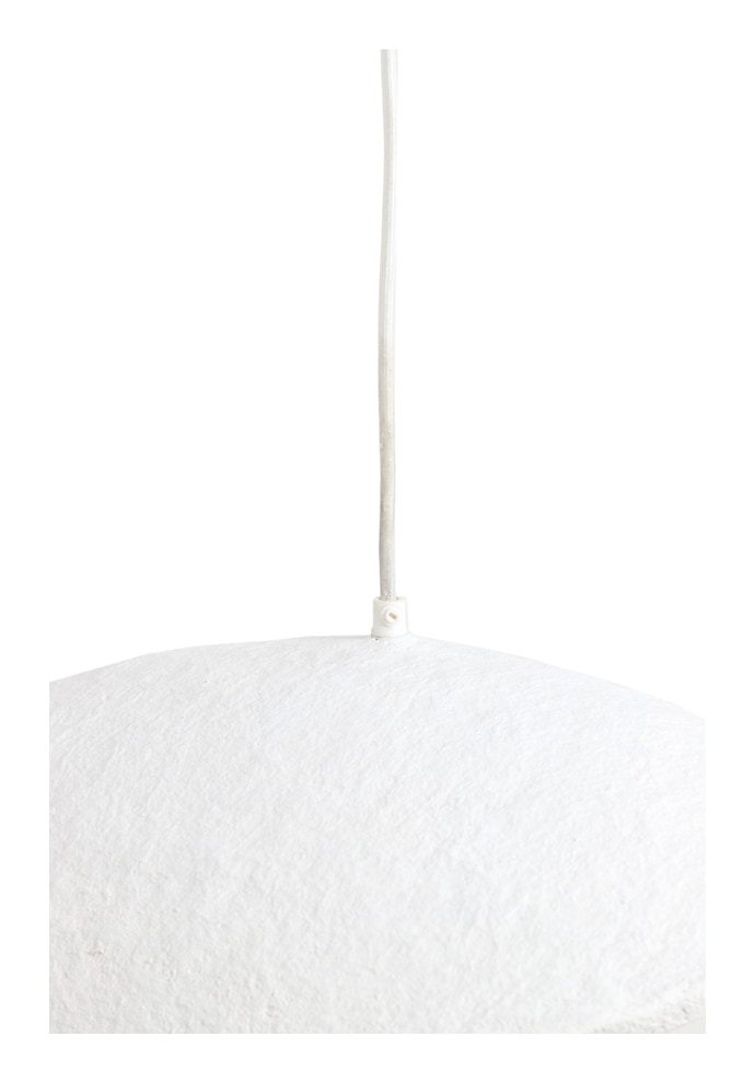 Light & Living Hanglamp 'Lonia' Papier Maché, 53cm, kleur Crème/Antiek Brons
