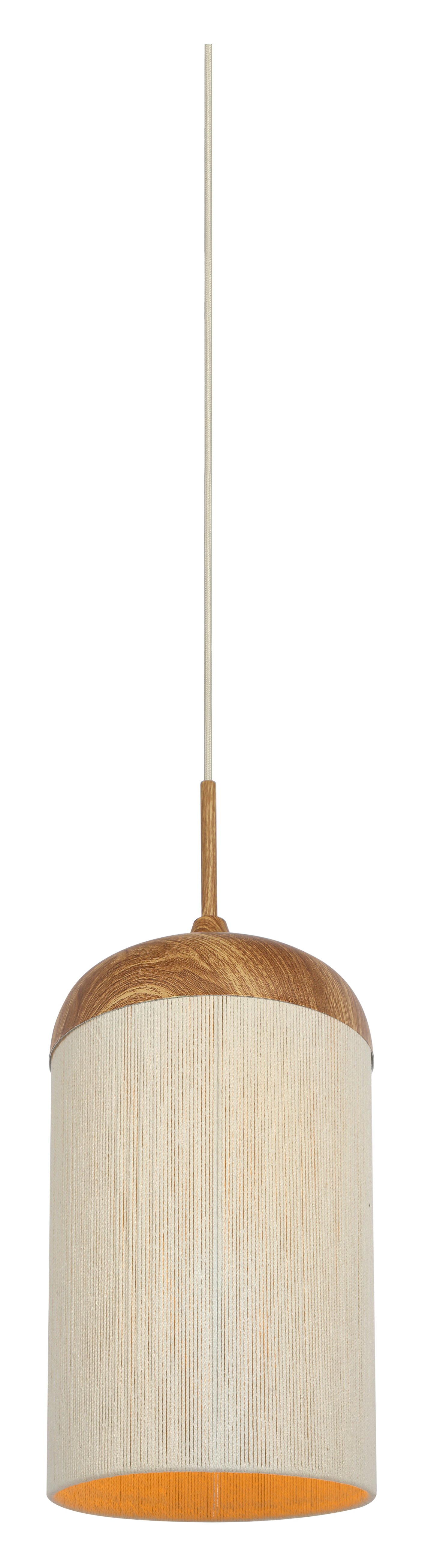 Light & Living Hanglamp 'Dania' Houtlook en touw, 28cm