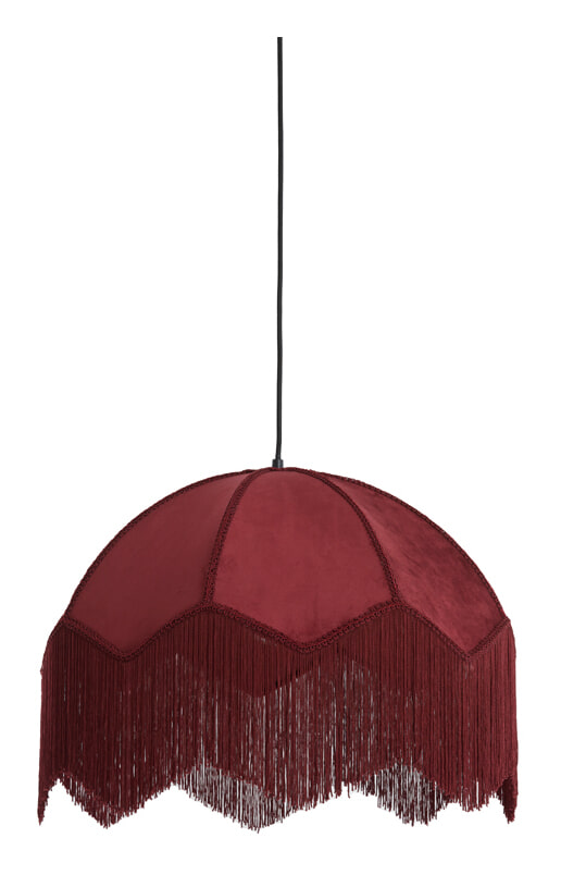 Light & Living Hanglamp 'Malacia' Velvet, 60cm, kleur Bordeaux