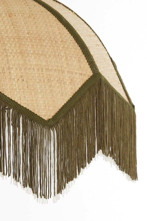 Light & Living Hanglamp 'Sulina' Raffia, 35cm, kleur Naturel/Groen
