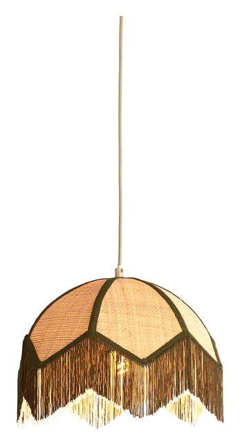 Light & Living Hanglamp 'Sulina' Raffia, 35cm, kleur Naturel/Groen