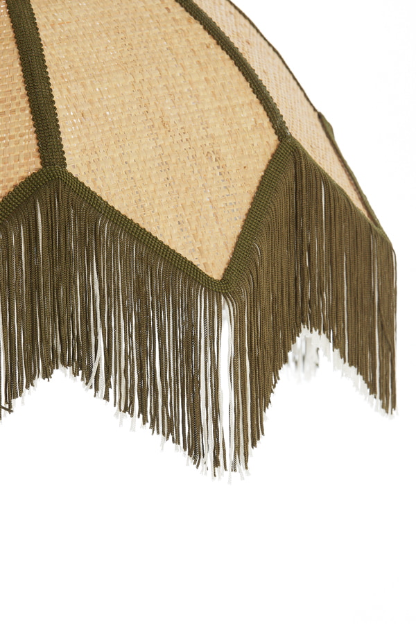 Light & Living Hanglamp 'Sulina' Raffia, 55cm, kleur Naturel/Groen