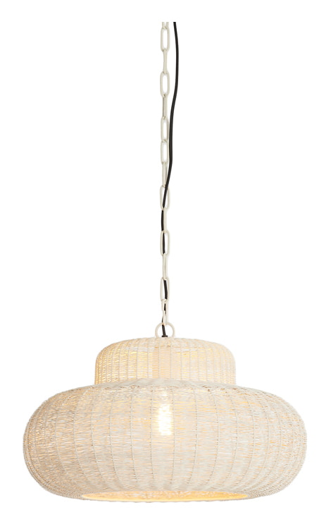 Light & Living Hanglamp 'Piedra' 47cm, kleur Crème