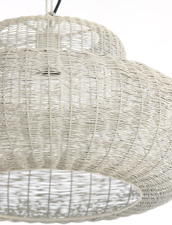 Light & Living Hanglamp 'Piedra' 59cm, kleur Crème