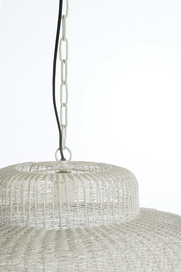Light & Living Hanglamp 'Piedra' 59cm, kleur Crème