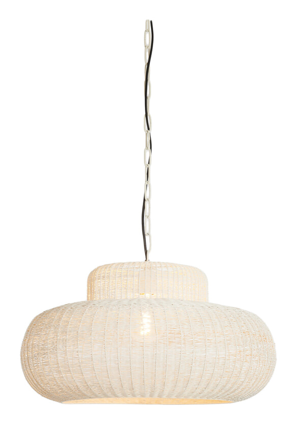 Light & Living Hanglamp 'Piedra' 59cm, kleur Crème