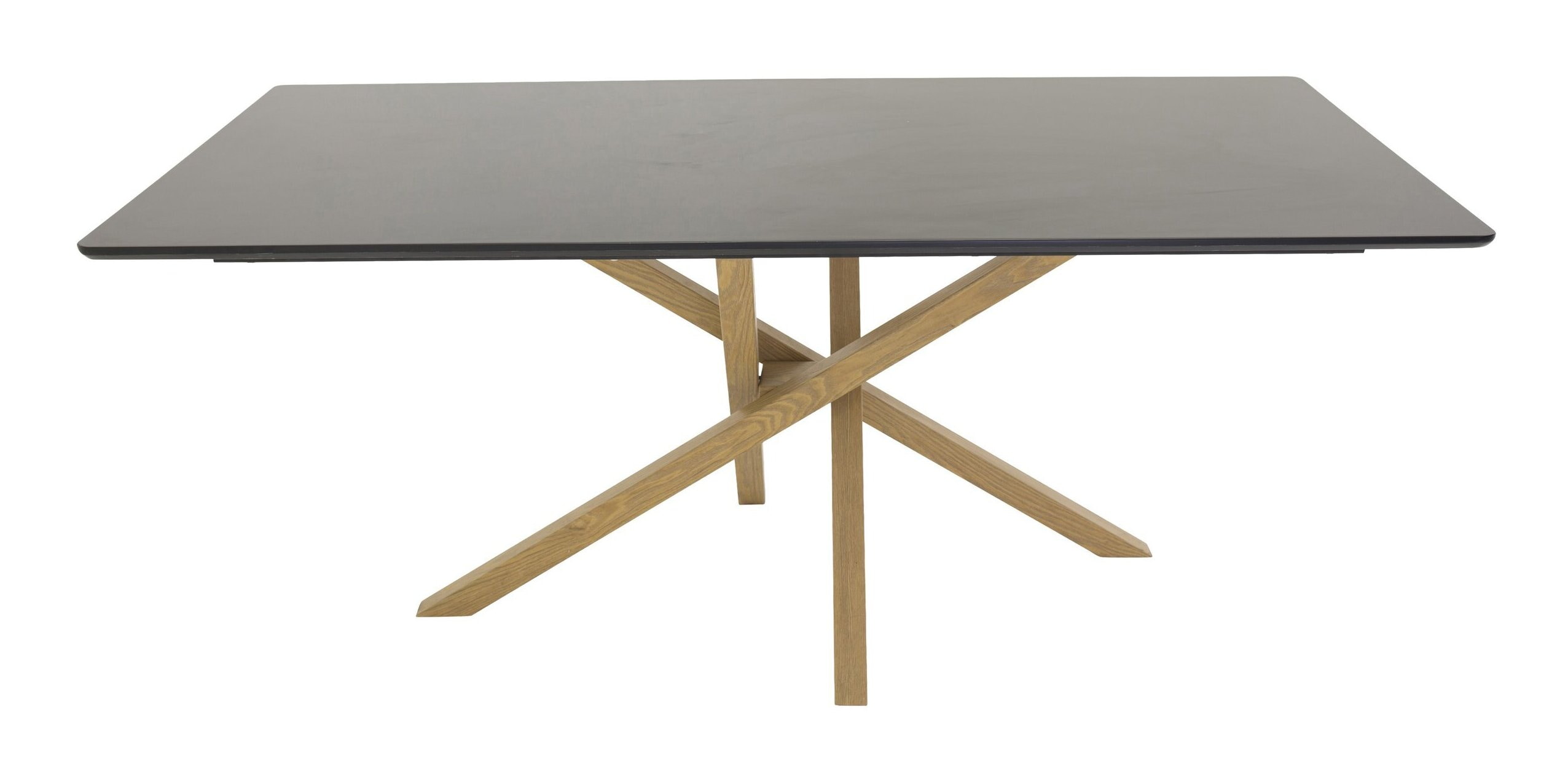 Nohr Eettafel 'Chenell' 180 x 90cm, kleur Zwart/Houtlook