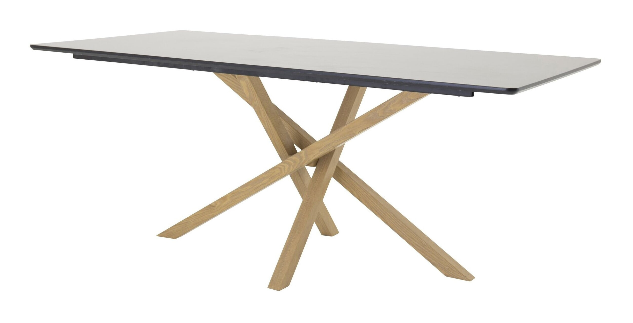 Nohr Eettafel 'Chenell' 180 x 90cm, kleur Zwart/Houtlook