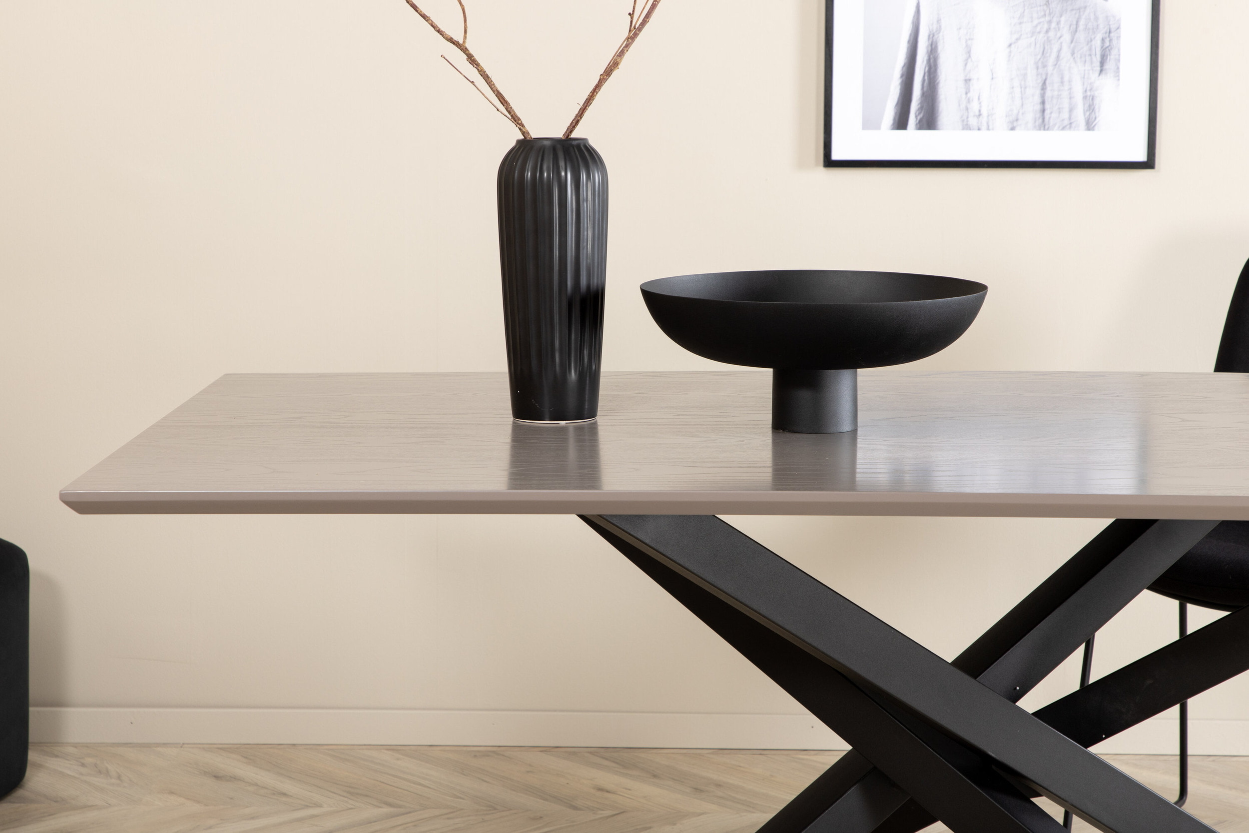 Nohr Eettafel 'Chenell' MDF, 180 x 90cm, kleur Grijs