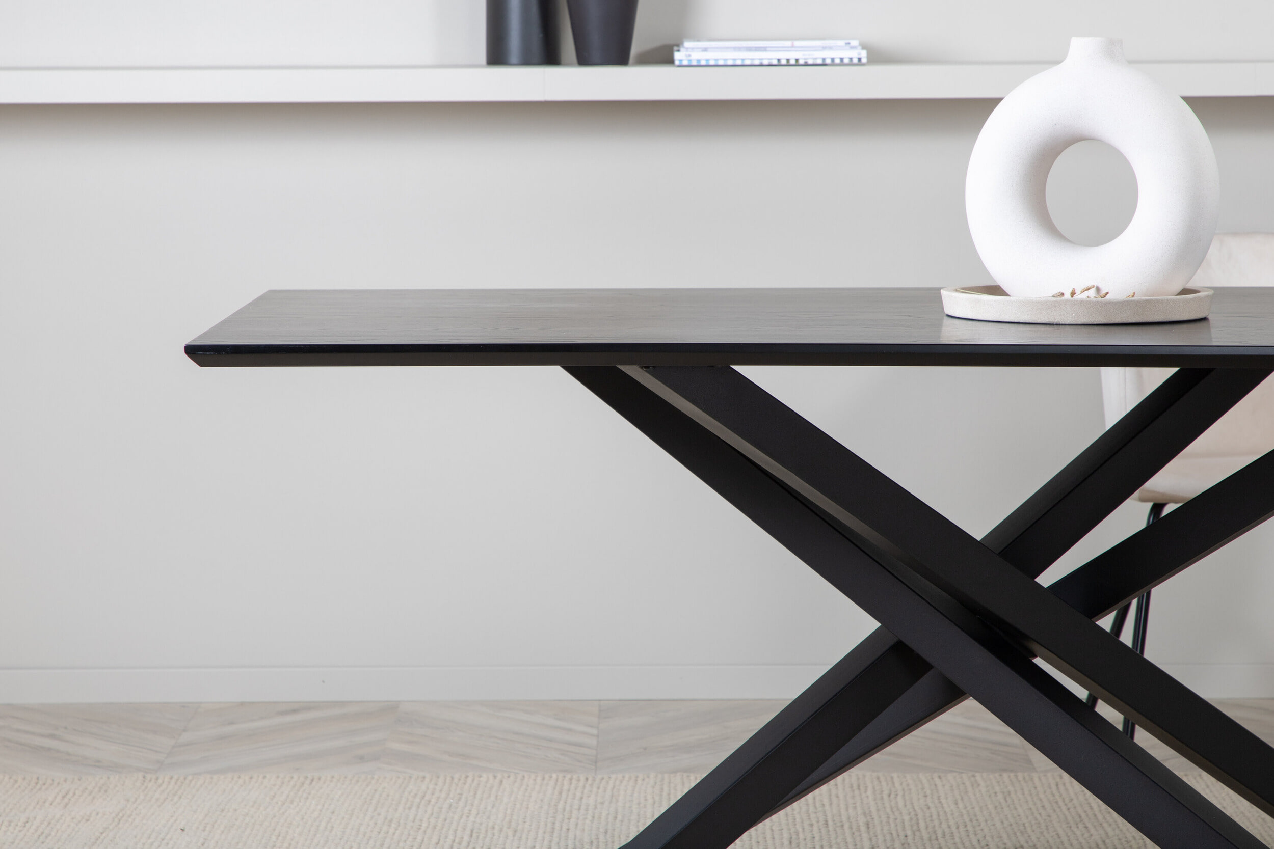 Nohr Eettafel 'Chenell' MDF, 180 x 90cm, kleur Zwart