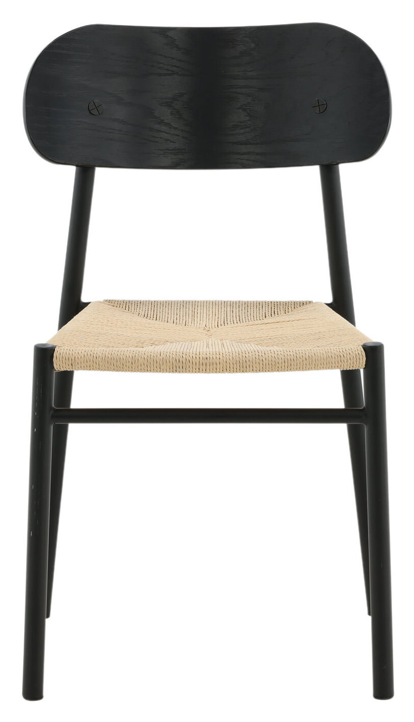 Nohr Eetkamerstoel 'Lakeithia' Rattan, kleur Naturel/Zwart