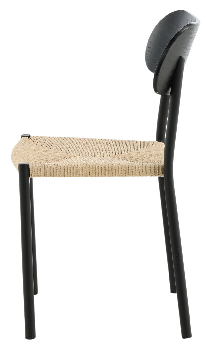 Nohr Eetkamerstoel 'Lakeithia' Rattan, kleur Naturel/Zwart