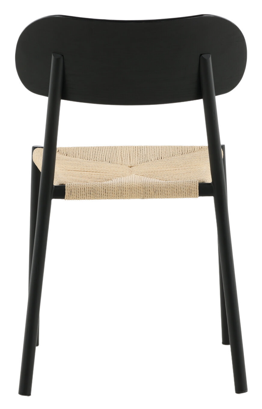 Nohr Eetkamerstoel 'Lakeithia' Rattan, kleur Naturel/Zwart