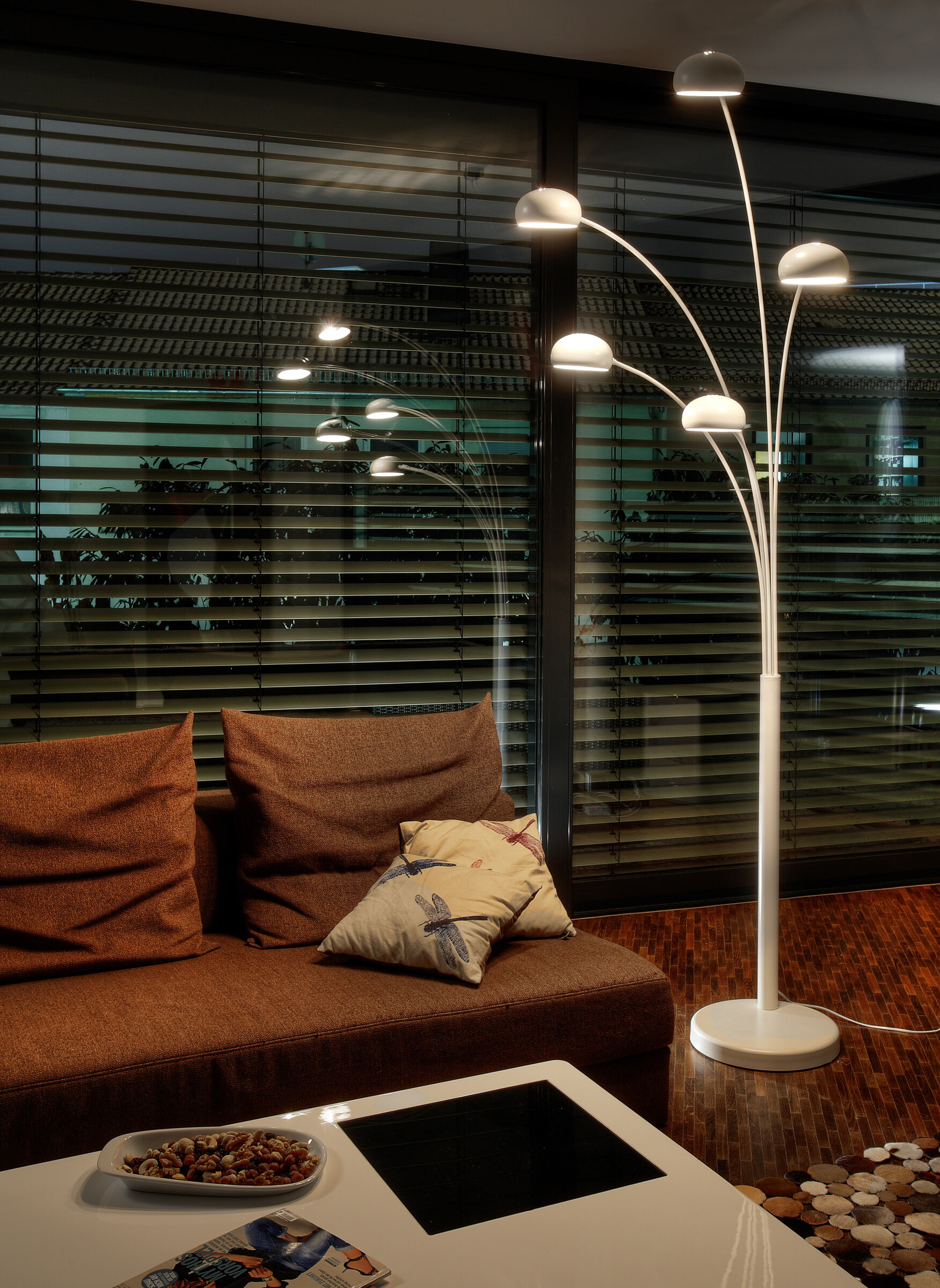 Artistiq Vloerlamp 'Gregor' 5-lamps, kleur Wit