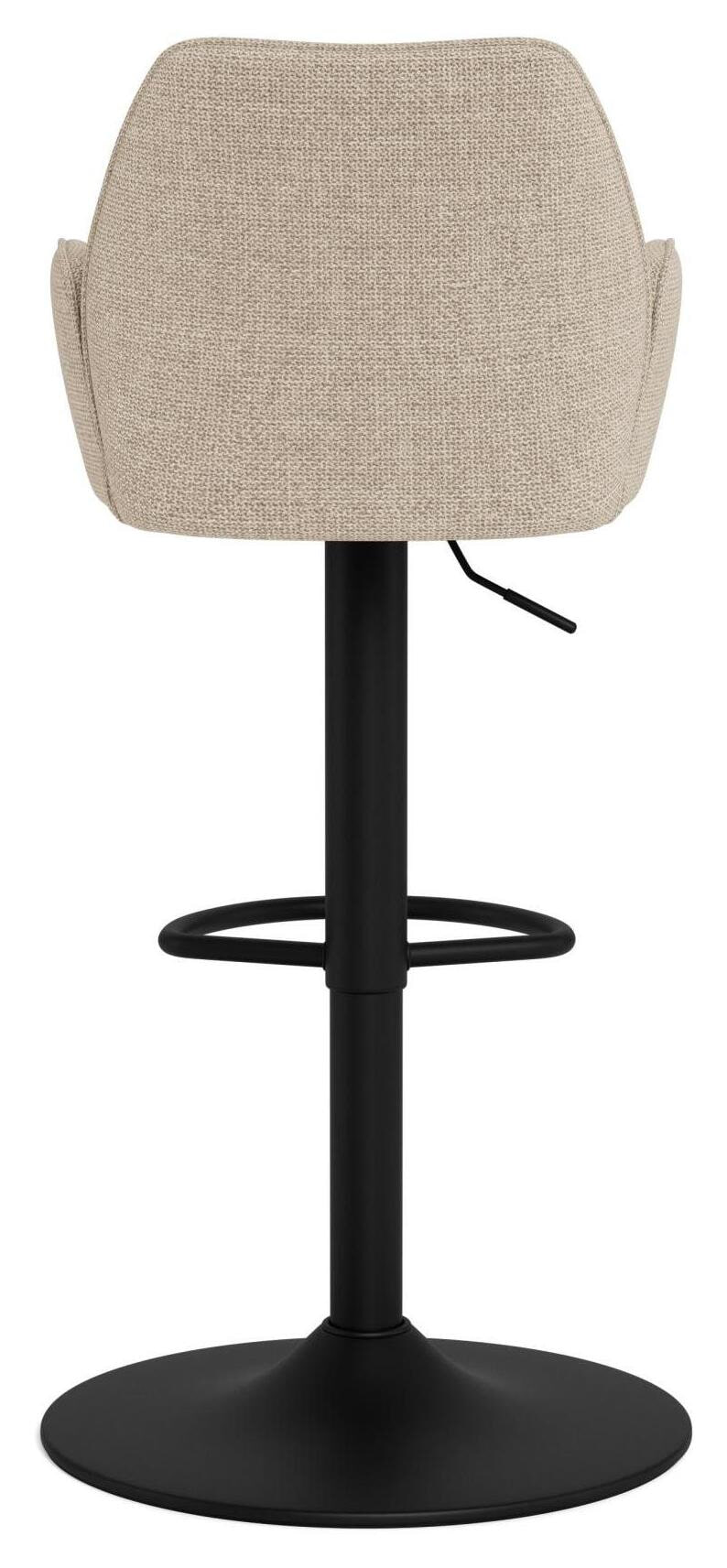 Bendt Draaibare Barkruk 'Dantrell' Structuurstof, kleur Beige (zithoogte 65-85cm)