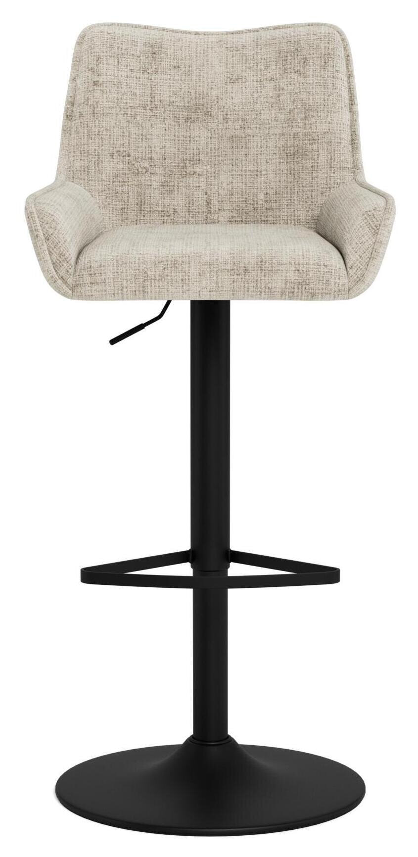 Bendt Draaibare Barkruk 'Erika' Chenille, kleur Beige (zithoogte 64-85cm)