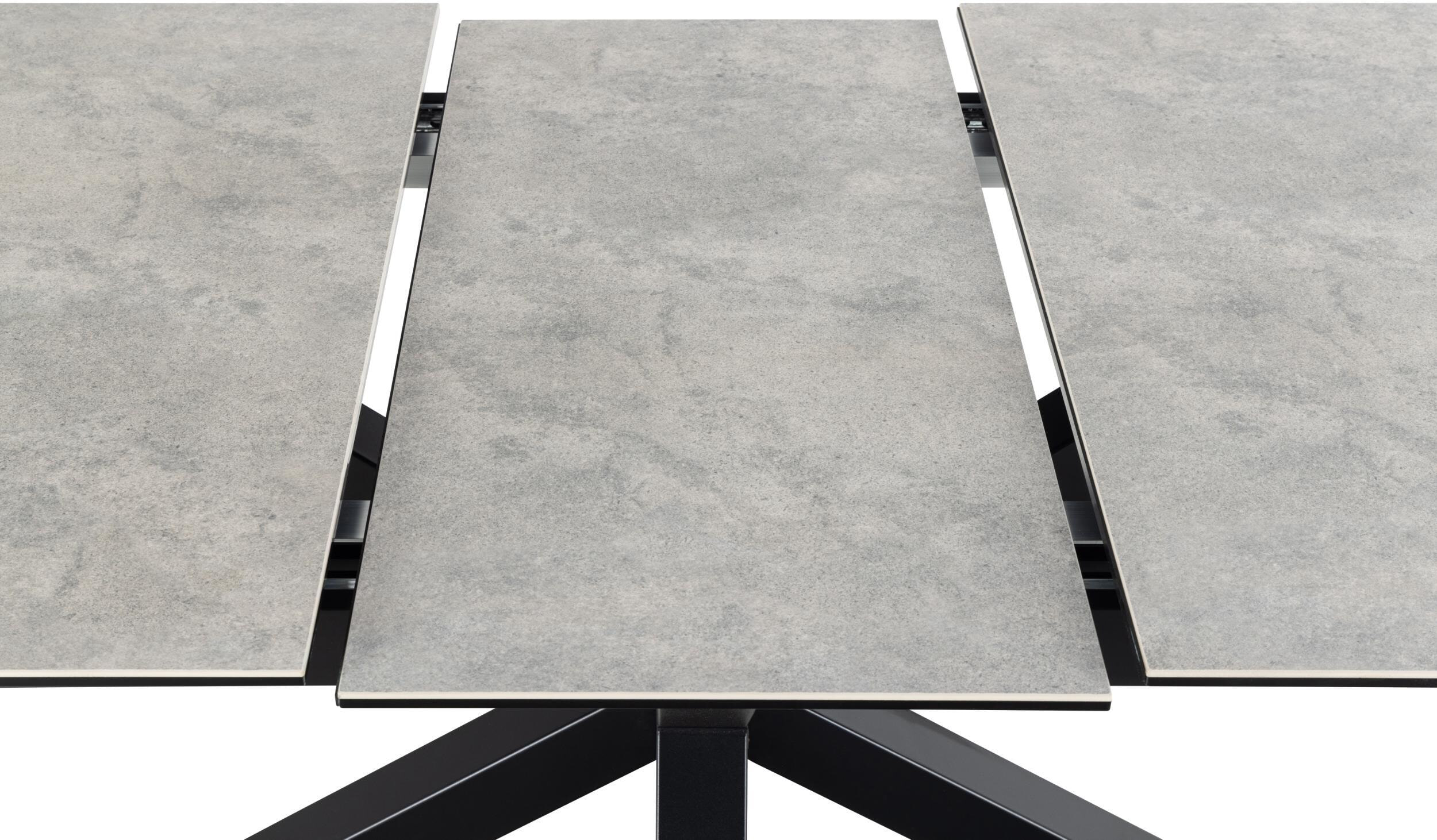 Bendt Uitschuifbare Eettafel 'Line' Keramiek, 168/210 x 90cm, kleur Grijs