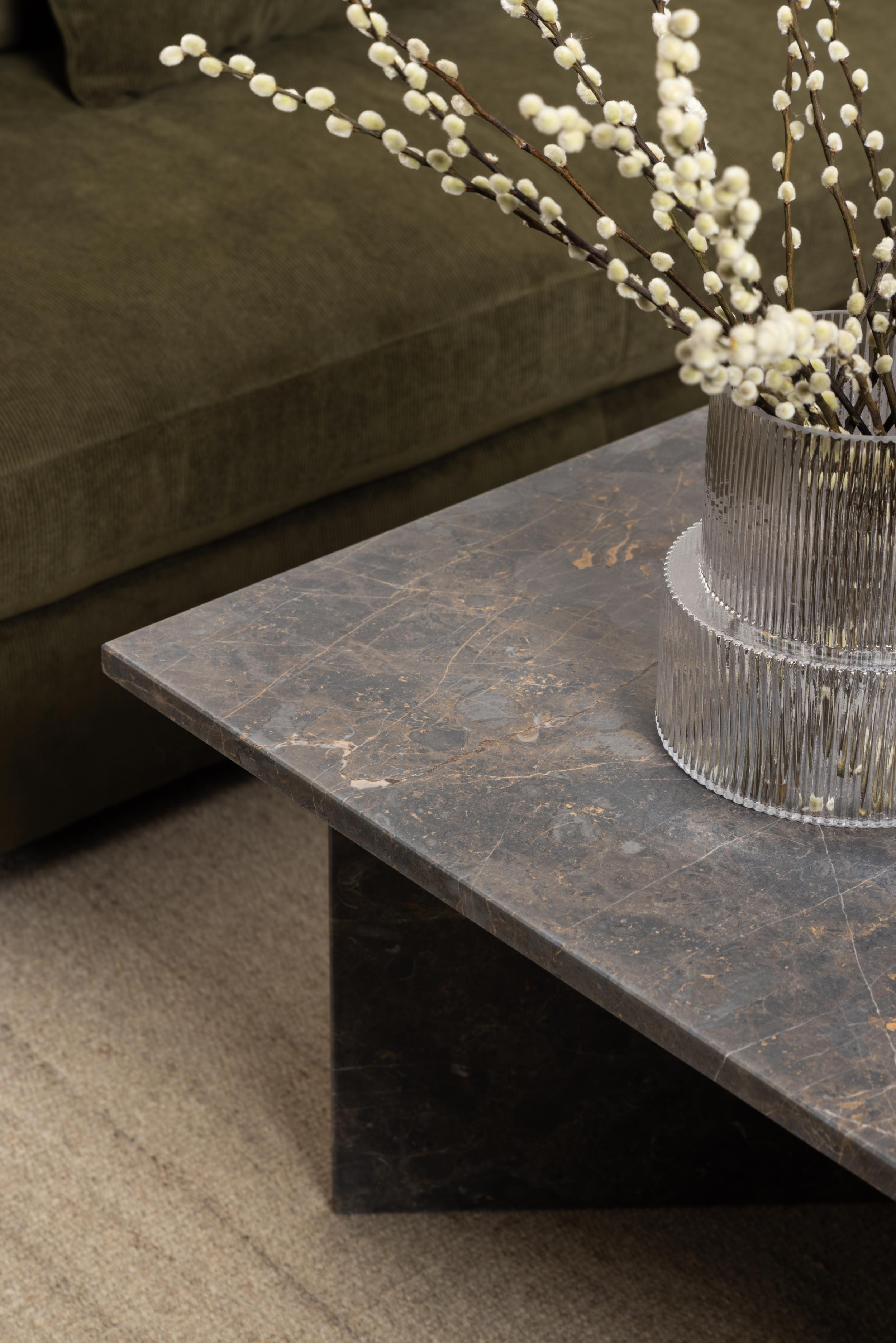 Bendt Salontafel 'Shaunika' Marmer, 140 x 70cm, kleur marron bruin