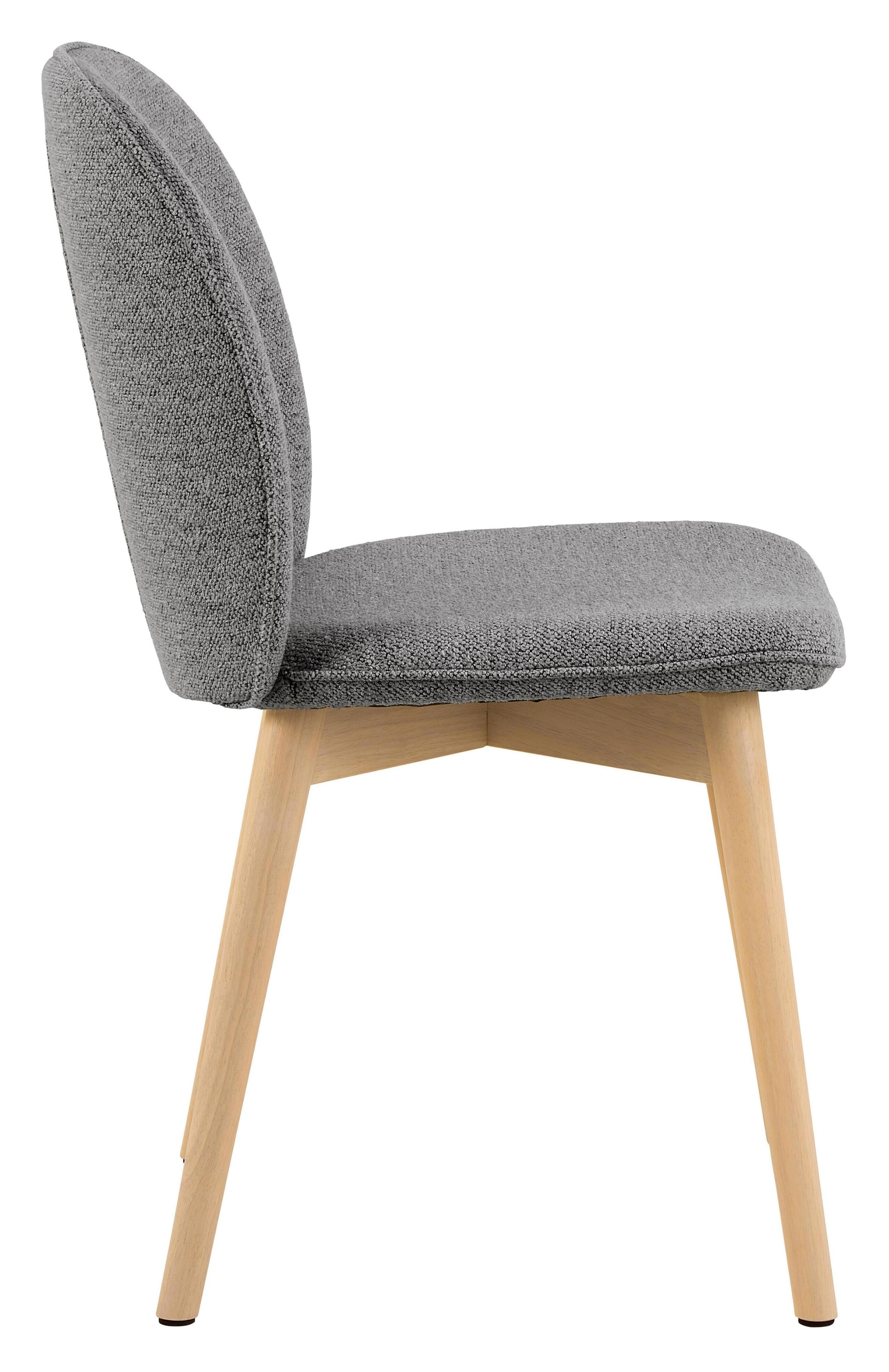 Bendt Eetkamerstoel 'Tijn' Bouclé, kleur Grijs