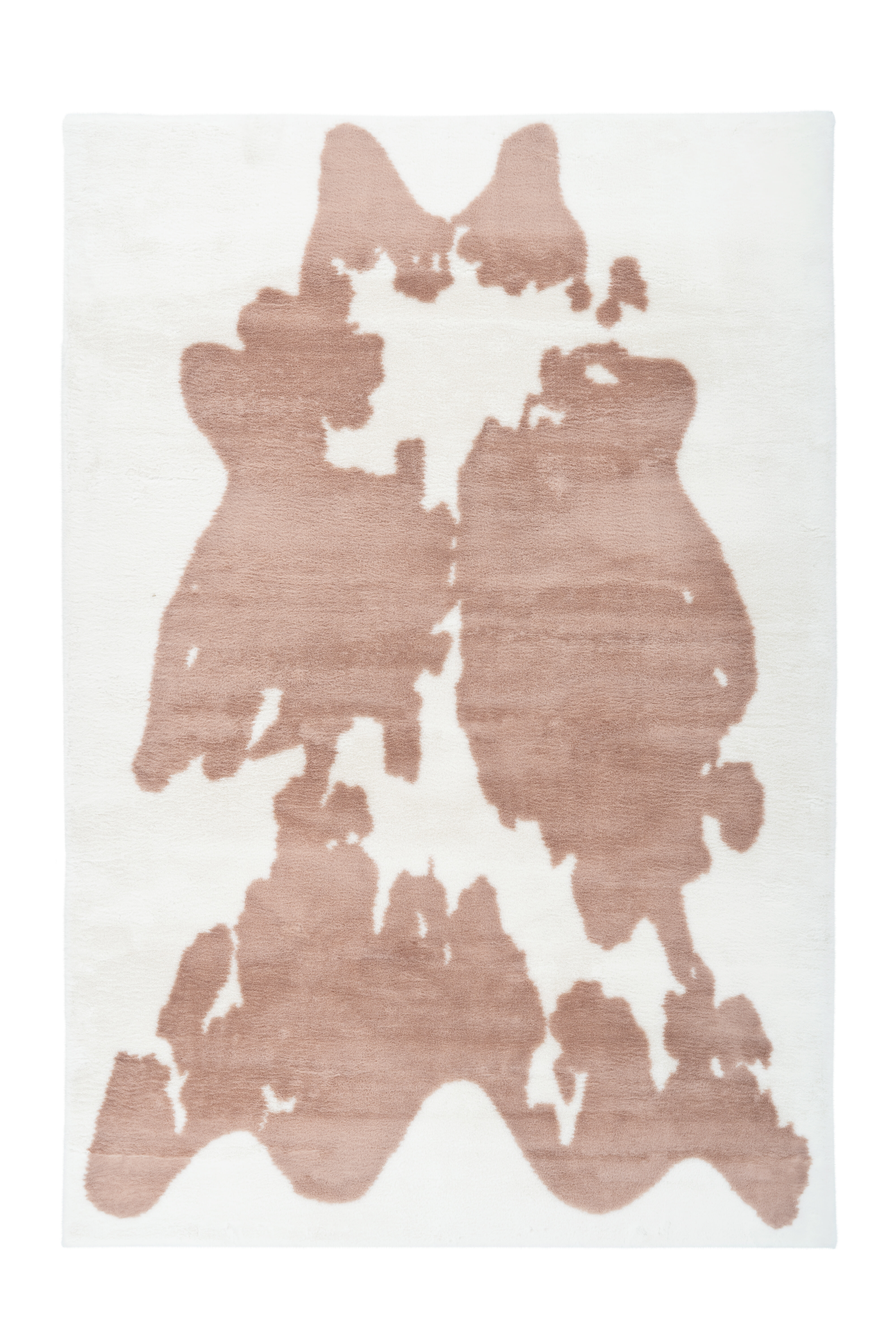 Kayoom Vloerkleed 'Rabbit Cow' kleur bruin / wit, 160 x 230cm Kayoom Vloerkleed 'Rabbit Cow' kleur bruin / wit, 160 x 230cm