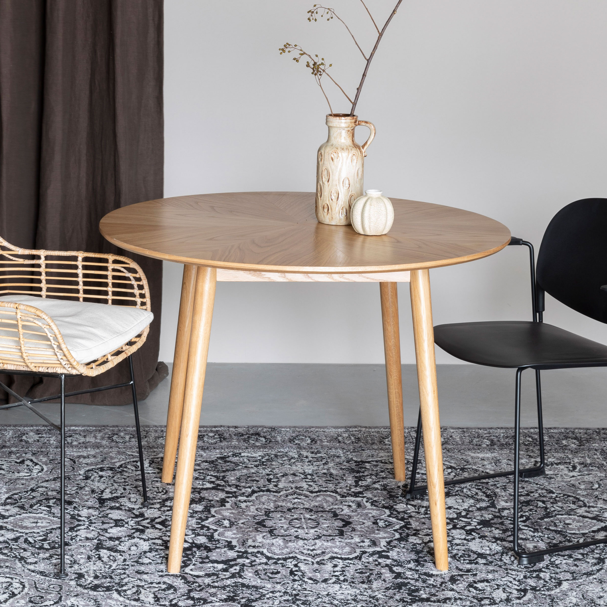 ZILT Ronde Eettafel 'Memo' Eikenhout, kleur Naturel