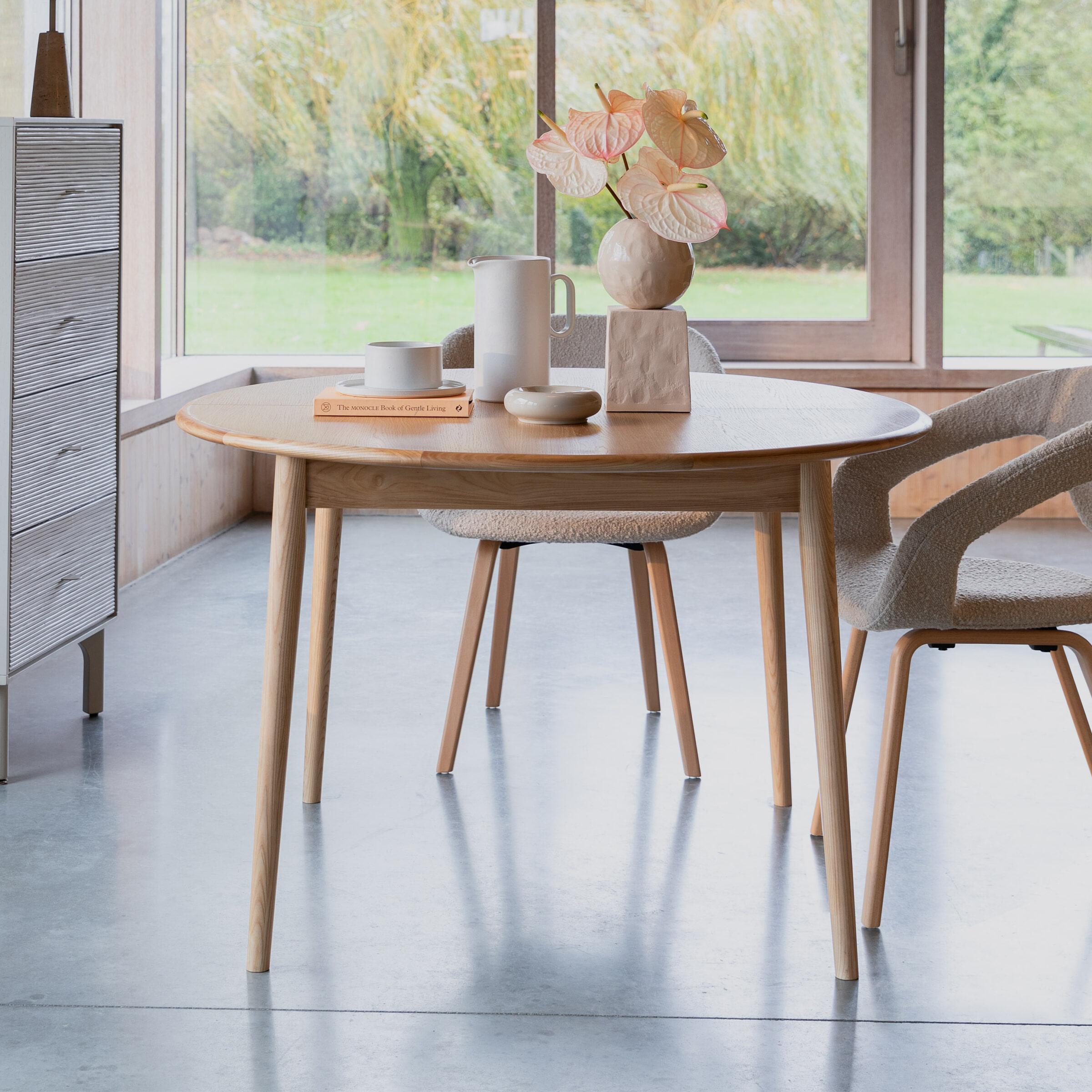 Zuiver Uitschuifbare Ronde Eettafel 'Twist' 120-160 x 120cm