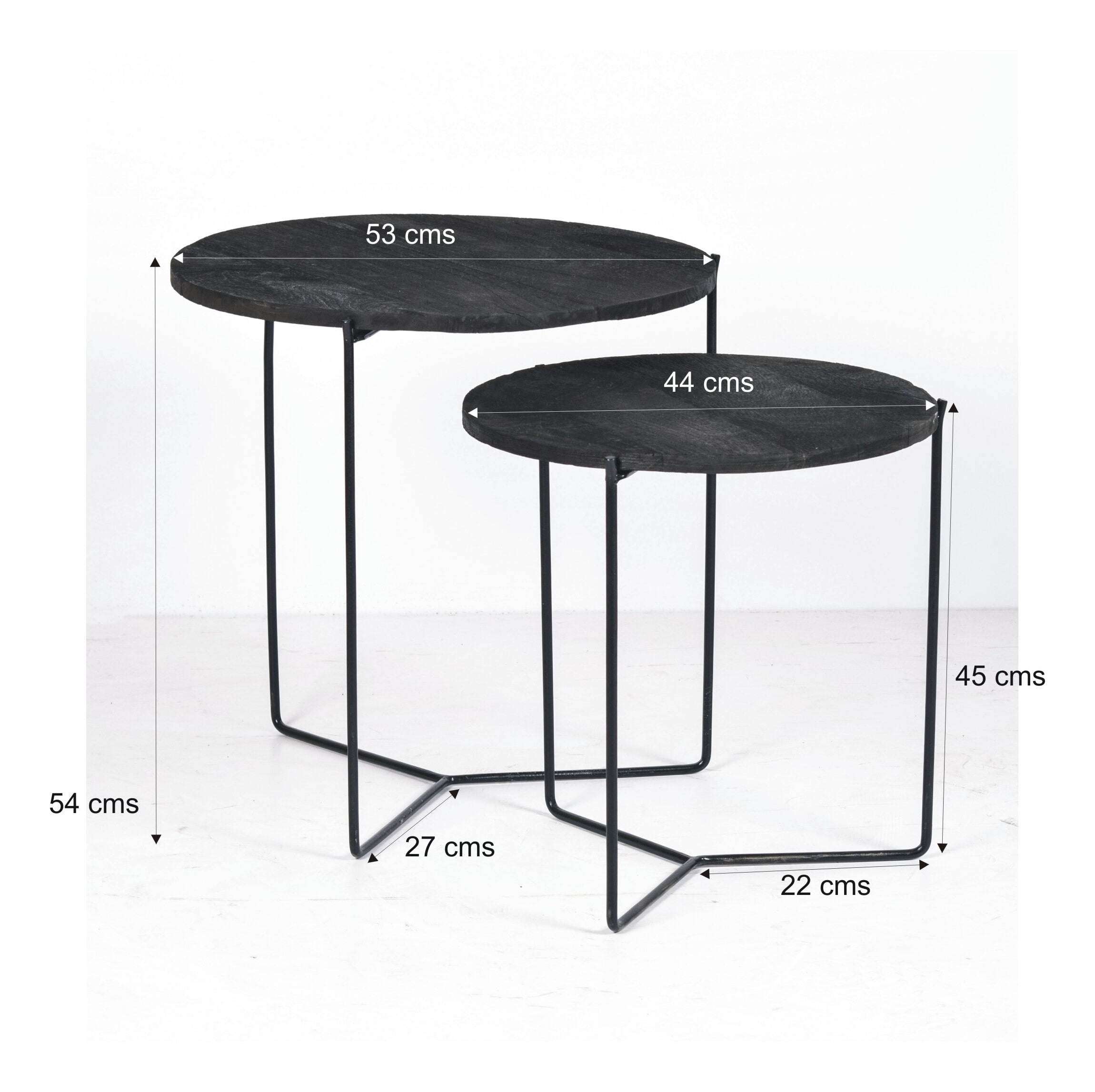 Livingfurn Bijzettafel 'Mason' Set van 2 stuks, kleur Zwart