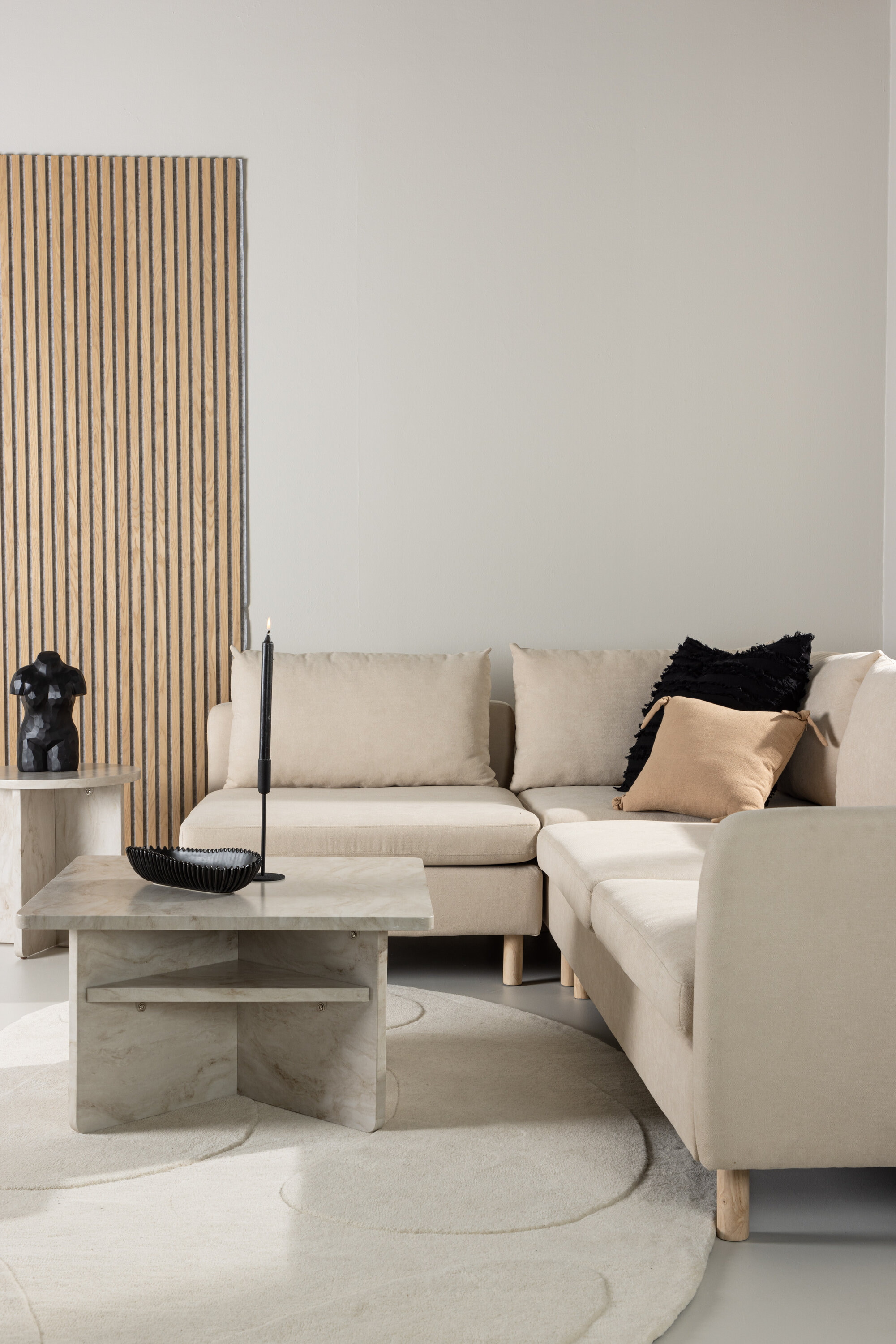 Nohr Hoekbank 'Sharen' 295cm, kleur Beige
