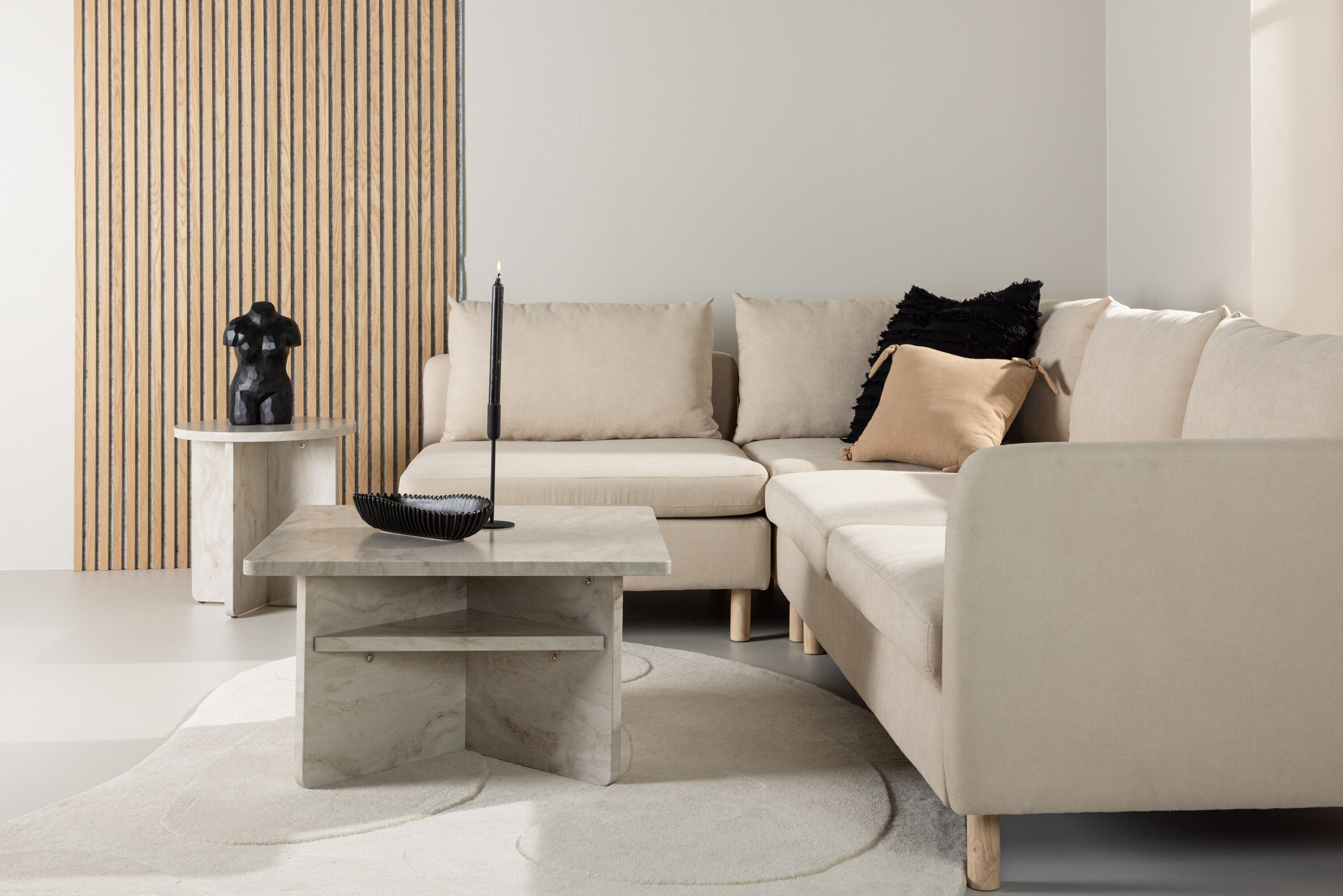 Nohr Hoekbank 'Sharen' 295cm, kleur Beige
