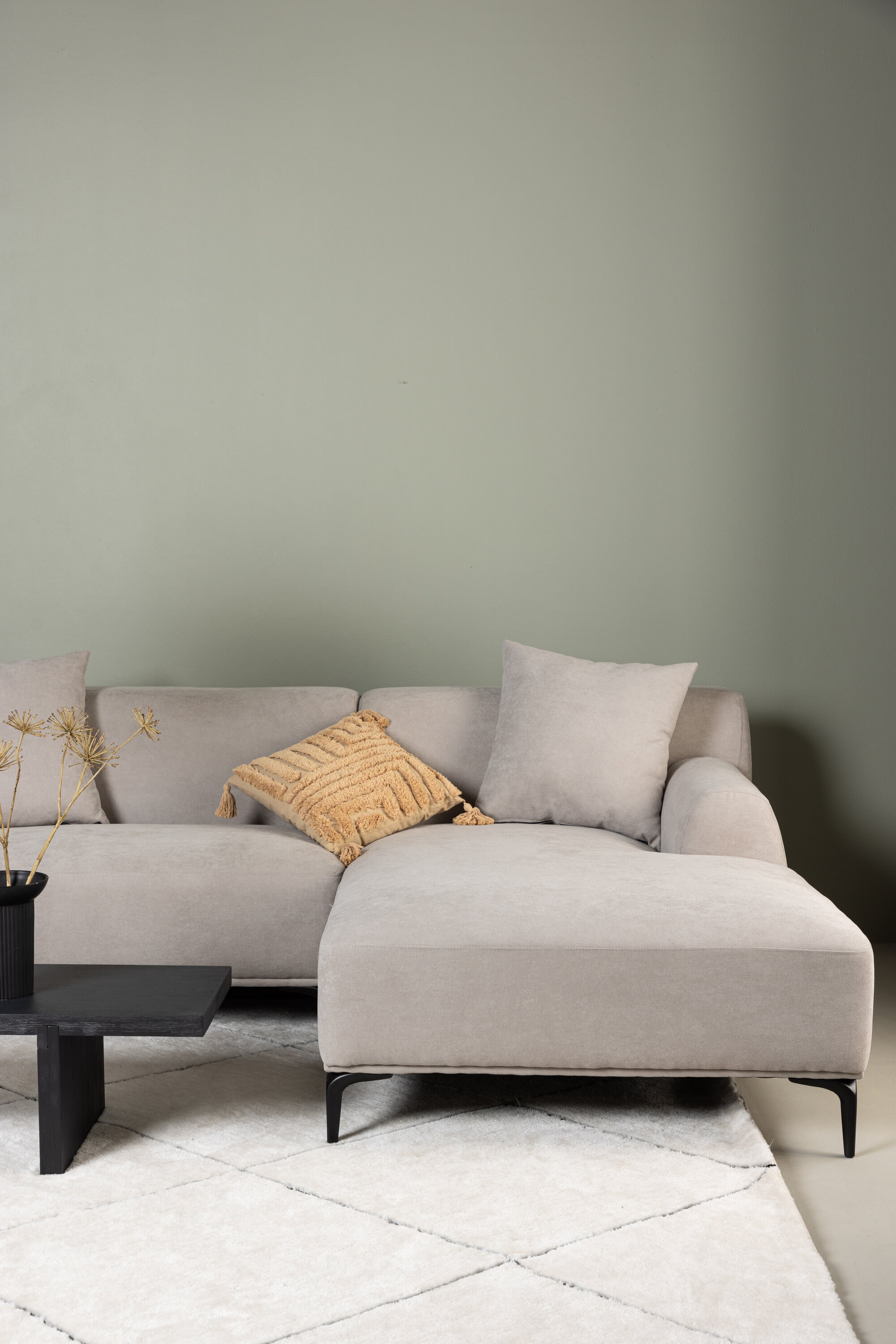 Nohr 3-zits Loungebank 'Tacora' Rechts, 242cm, kleur Lichtgrijs