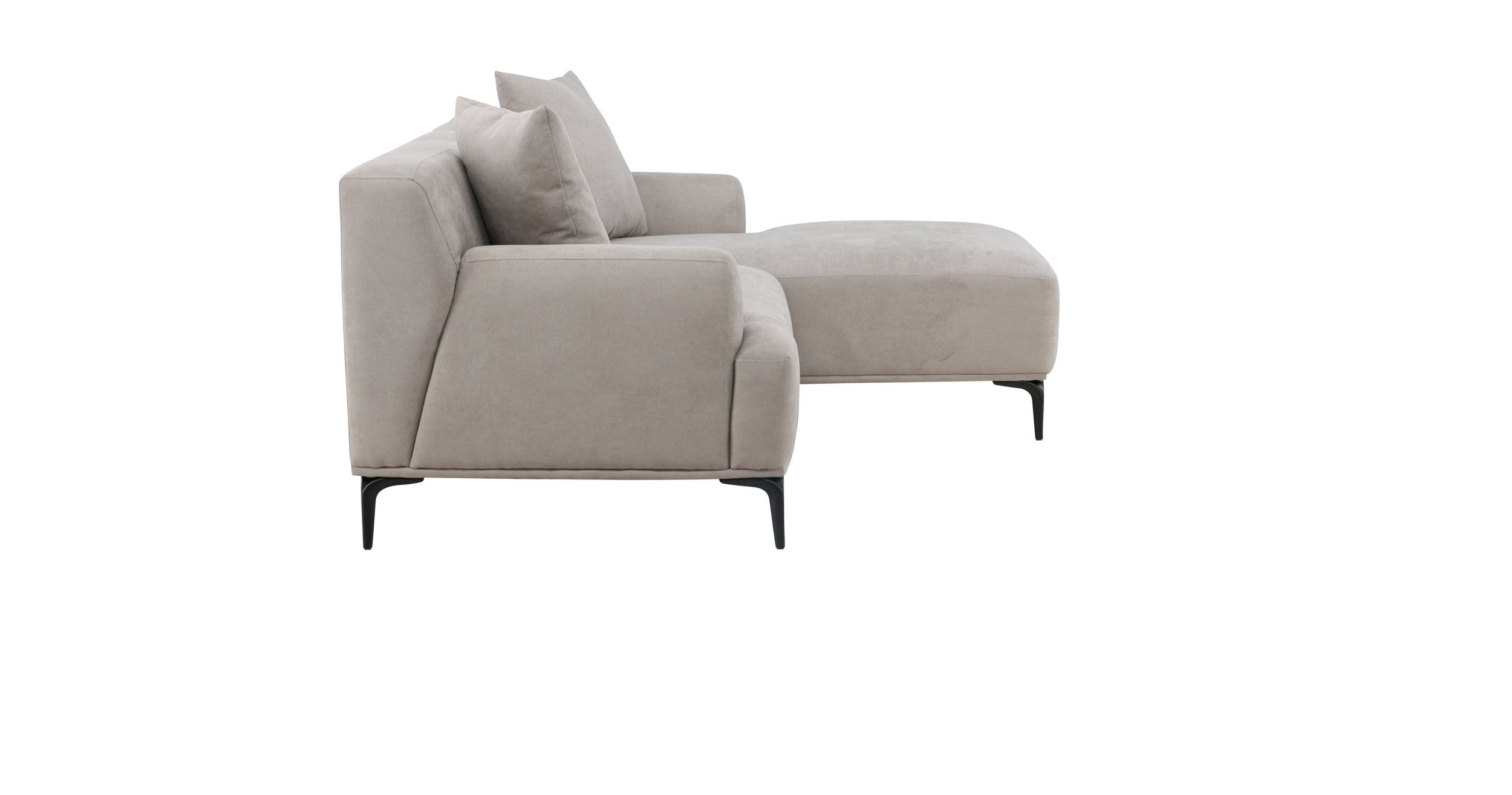 Nohr 3-zits Loungebank 'Tacora' Rechts, 242cm, kleur Lichtgrijs