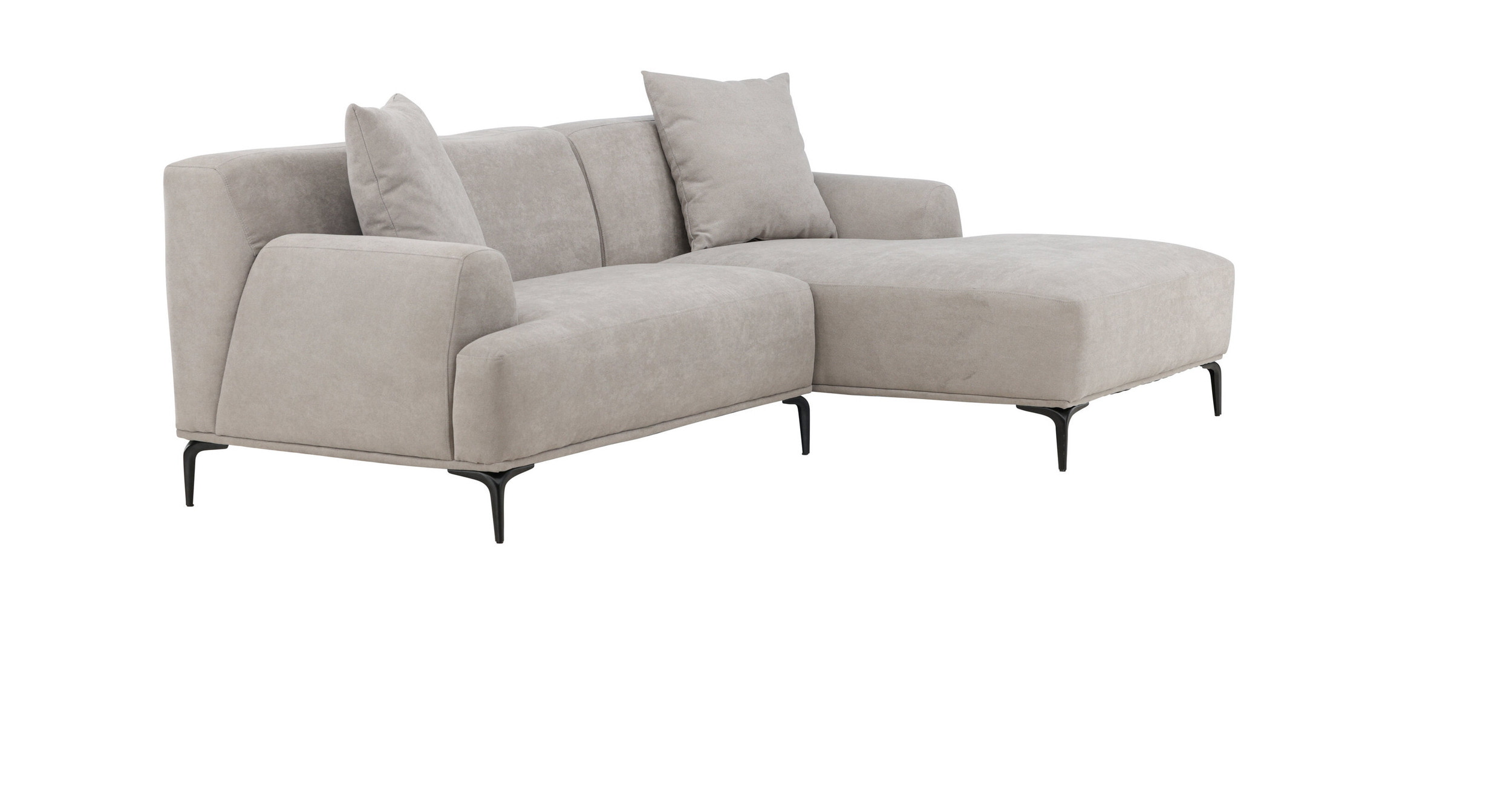 Nohr 3-zits Loungebank 'Tacora' Rechts, 242cm, kleur Lichtgrijs
