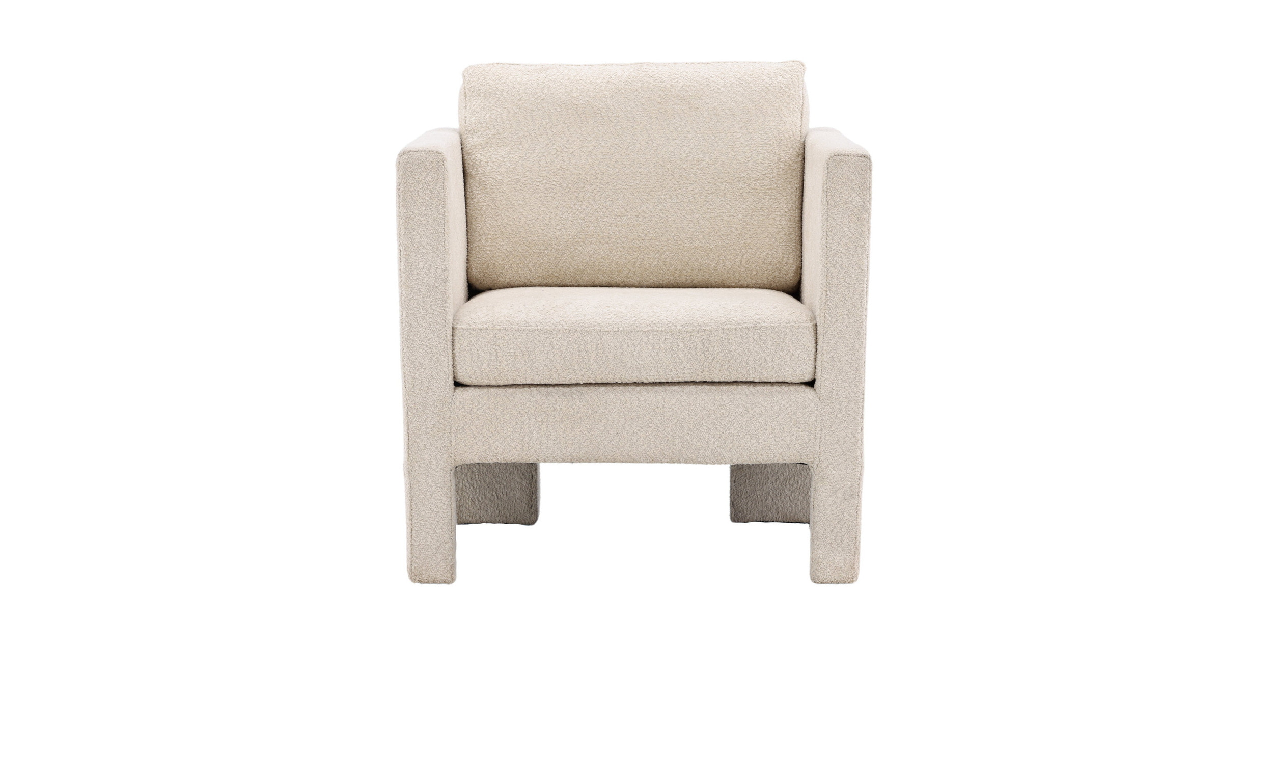 Nohr Fauteuil 'Diann' Bouclé, kleur Wit
