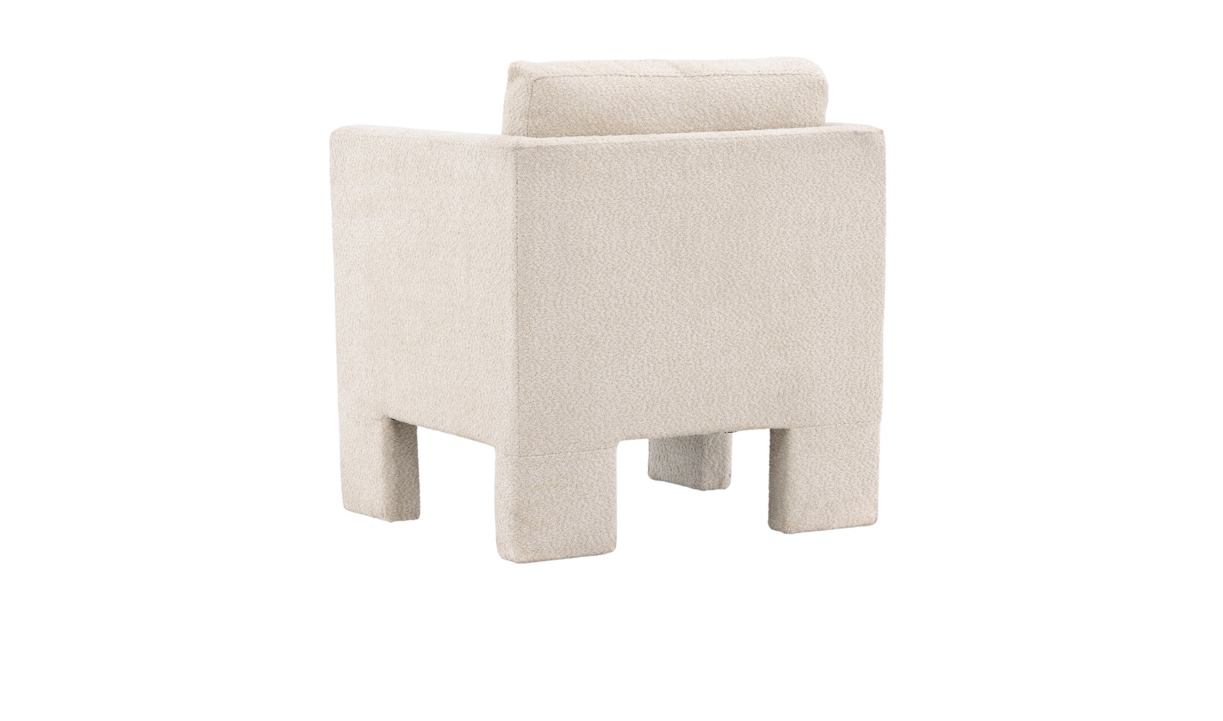 Nohr Fauteuil 'Diann' Bouclé, kleur Wit