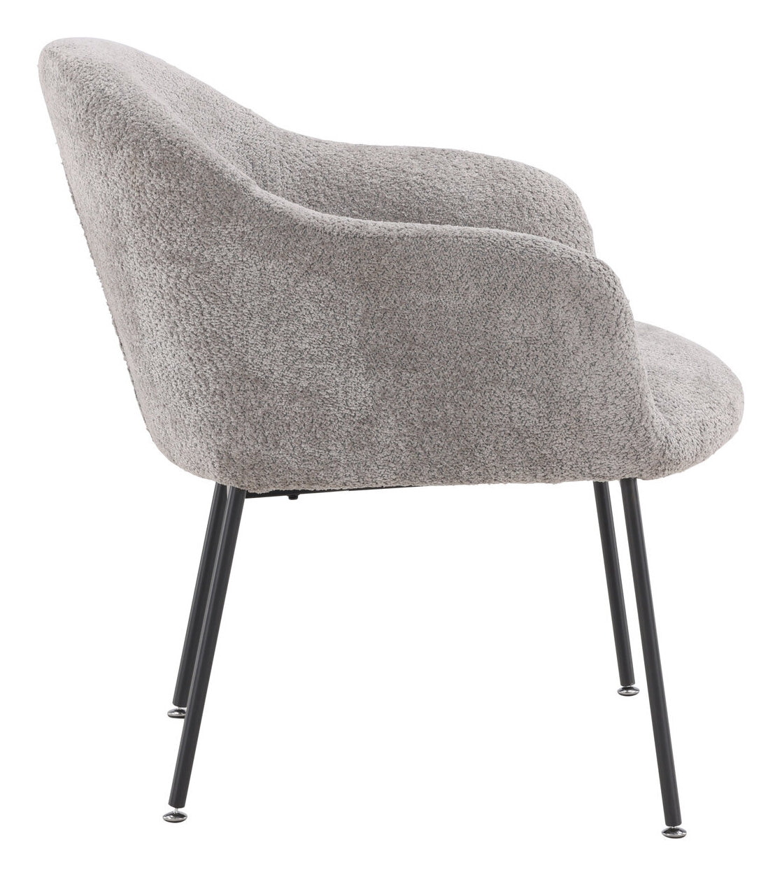 Nohr Fauteuil 'Sharise' Bouclé, kleur Lichtgrijs
