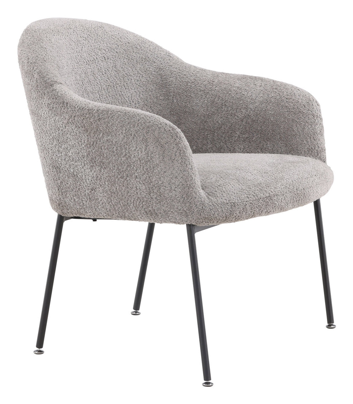 Nohr Fauteuil 'Sharise' Bouclé, kleur Lichtgrijs