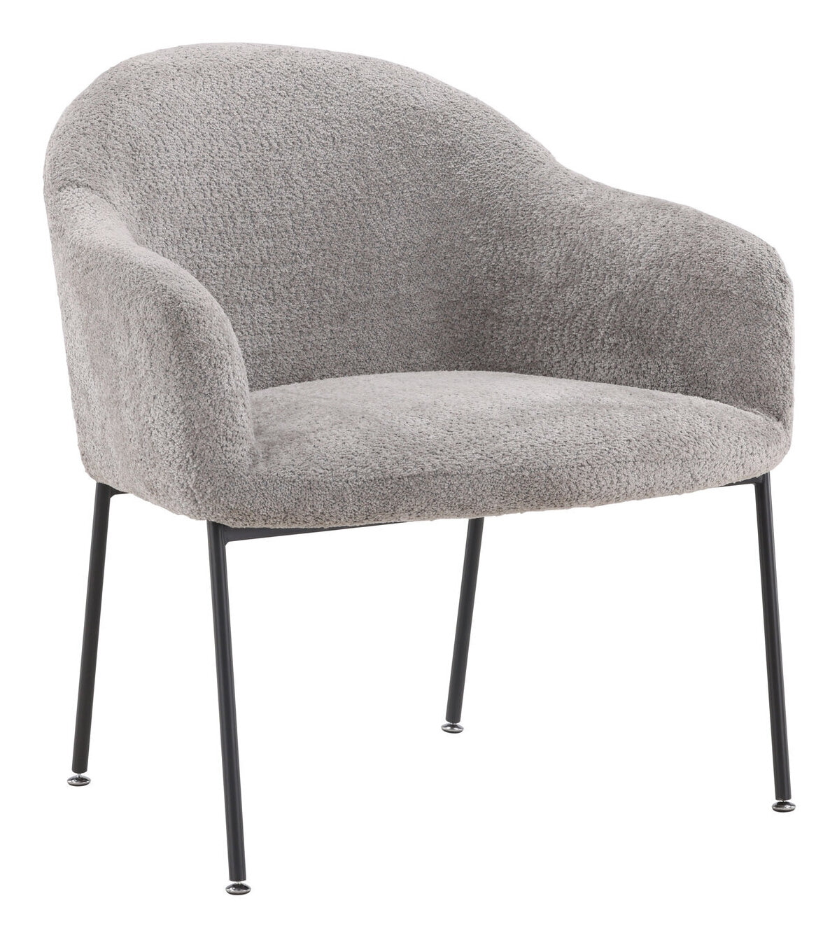 Nohr Fauteuil 'Sharise' Bouclé, kleur Lichtgrijs