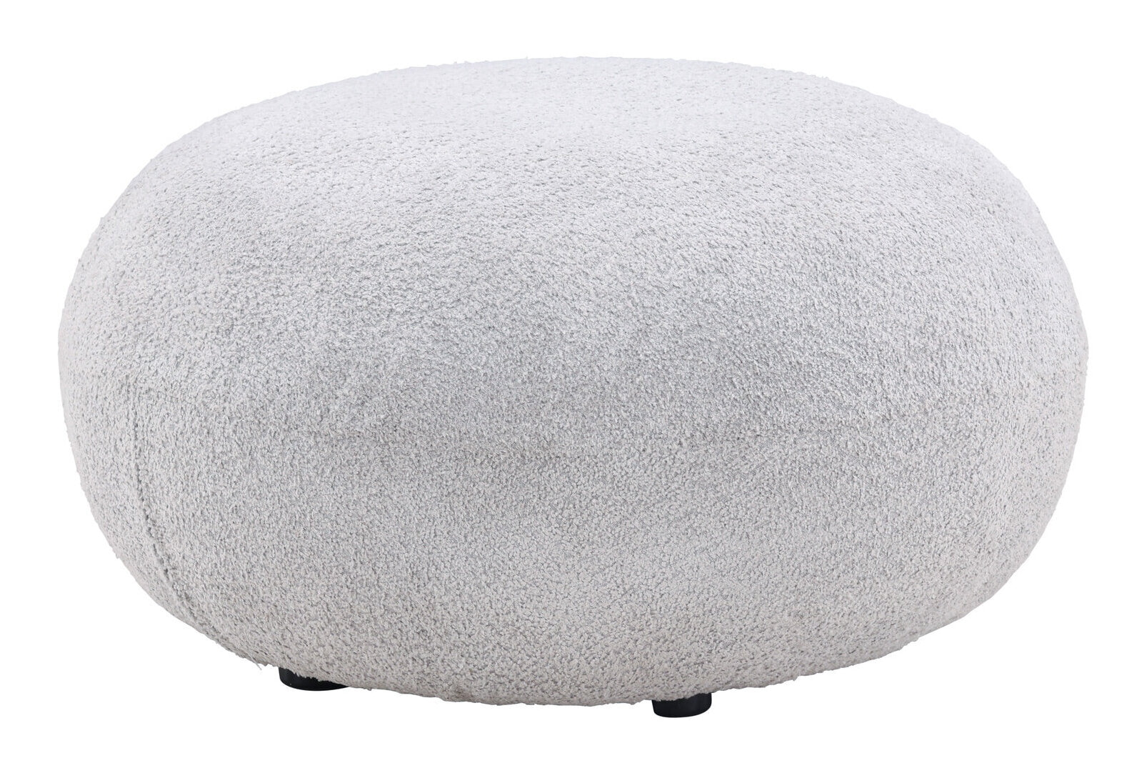 Nohr Poef 'Kellisha' Teddy, kleur Lichtgrijs