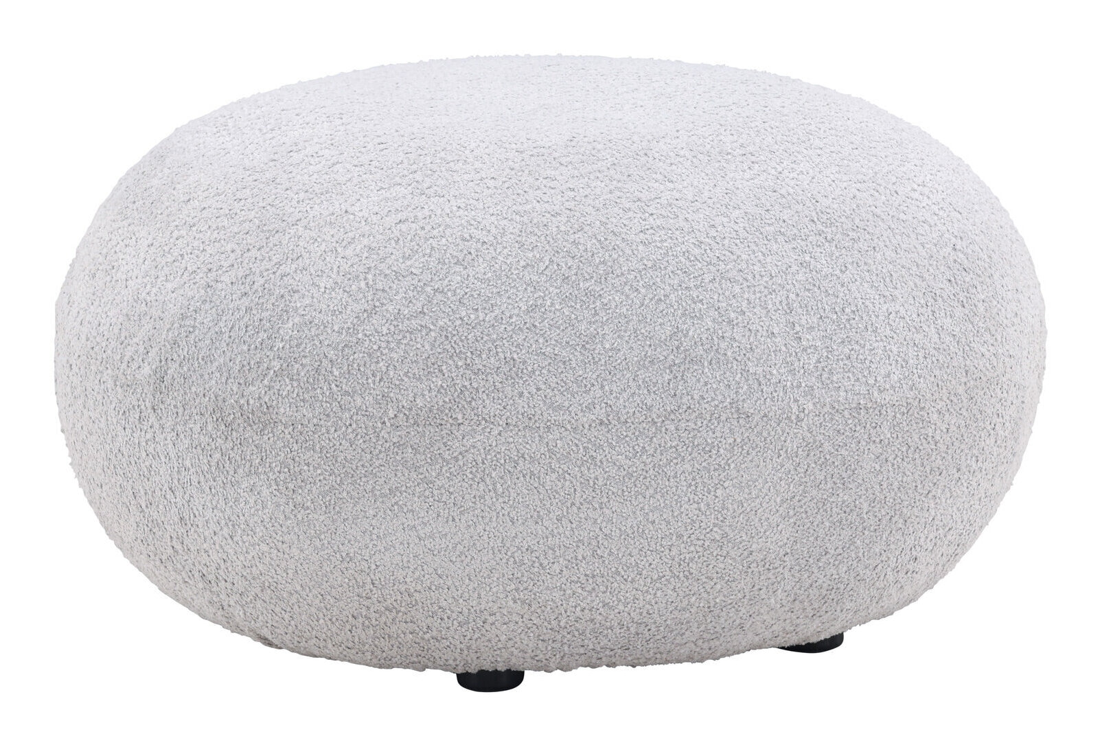 Nohr Poef 'Kellisha' Teddy, kleur Lichtgrijs