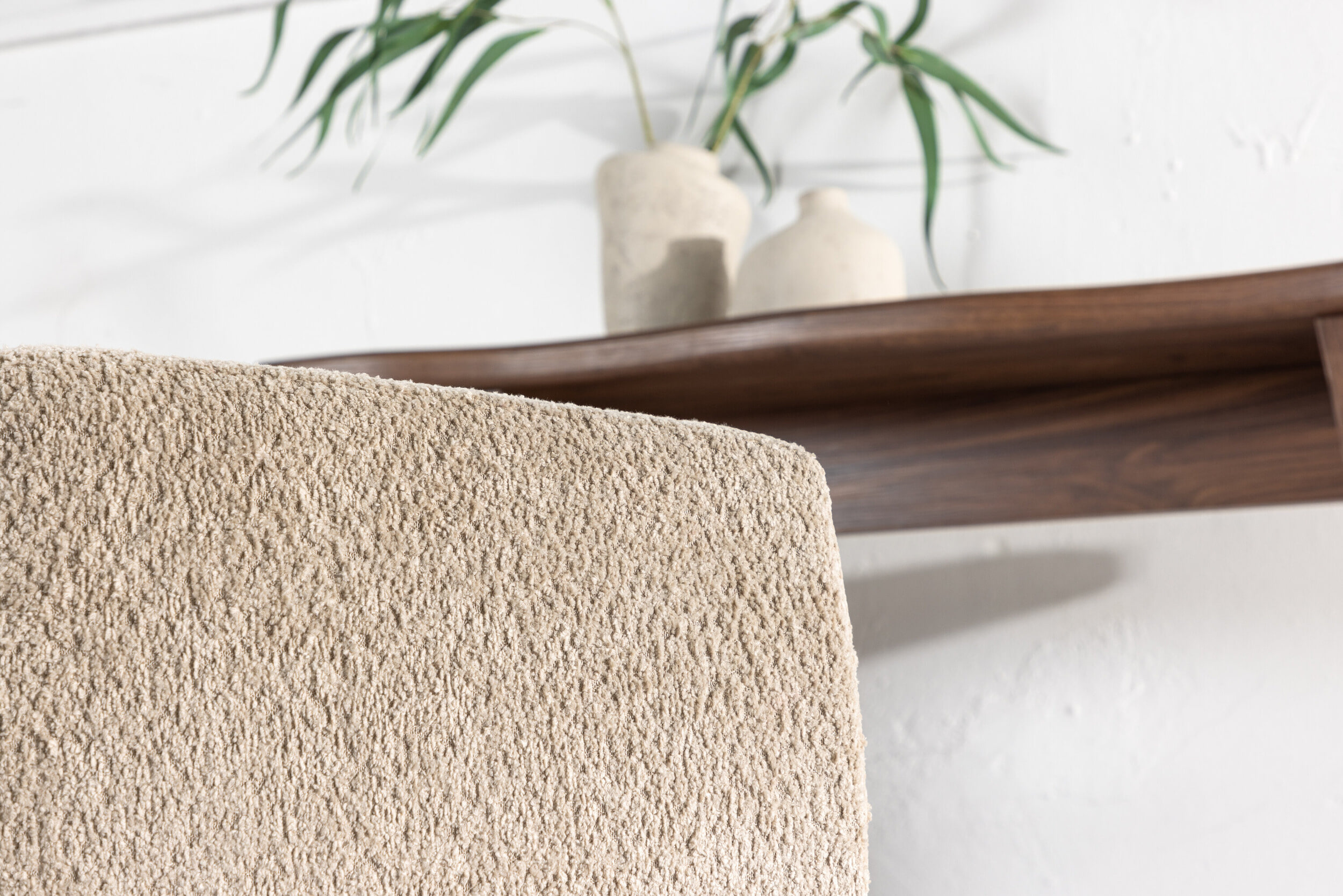 Nohr Poef 'Briane' Bouclé, kleur Beige