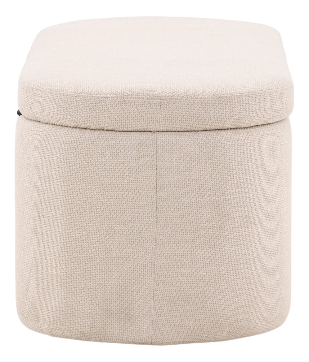 Nohr Poef 'Signilda' 130cm, kleur Off White